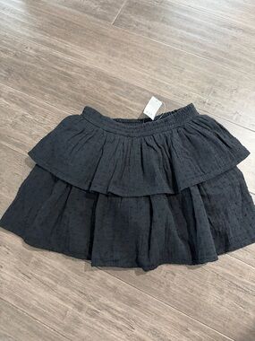 GAP Black Tiered Dot-Texture Girls Skirt